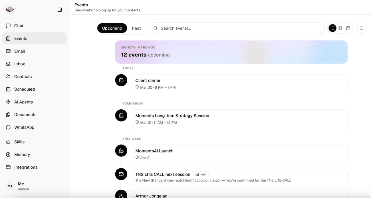 Persistent Context Memory Across Conversations